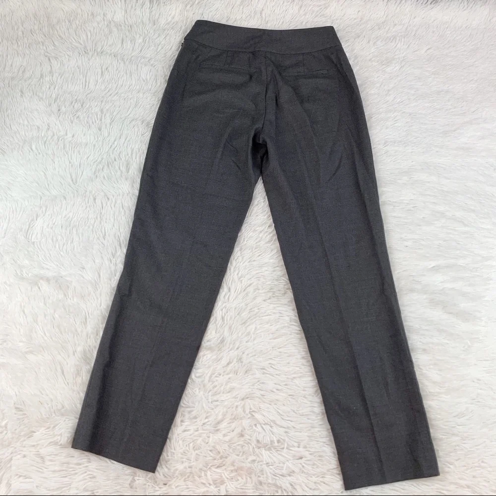 Sak Fifth Avenue high waisted wool blend straight dress pants in gray‎